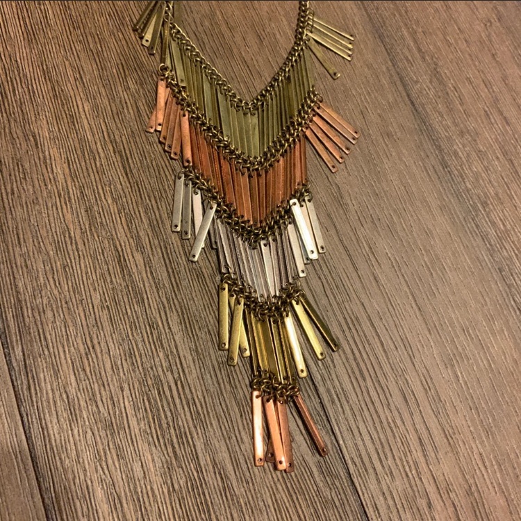 Buckle Mixed Metals Necklace 8$